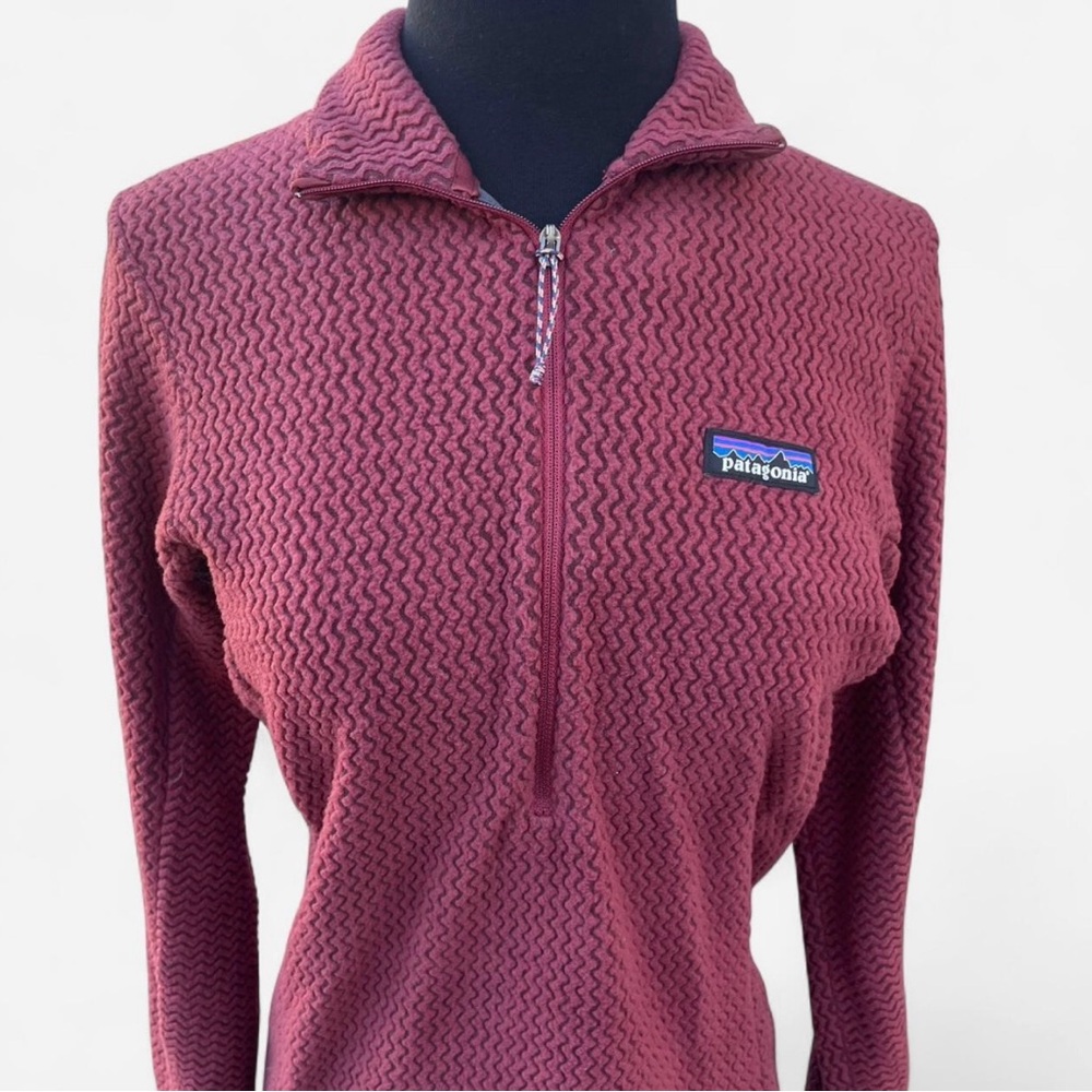 Patagonia Burgundy Textured Quarter-Zip